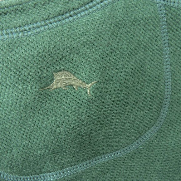 Tommy Bahama Reversible Pullover long sleeve knit top men's XL green gray logo - Picture 5 of 11